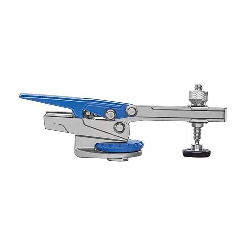  Auto-Lock T-Track Hold Down Clamp - Adjustable Clamps for Woodworking w/Set Screw - T Tracks Woodworking Hold Down Clamps Pivots 3600 to Minimize Obstructions - Heavy-Duty Metal T-Track Stop, Clamp