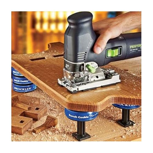  Rockler Work Bench Cookies Plus Work Grippers (4 Pack) - Rockler Bench Cookies Protect Workpiece from Scratches and Benchtop Debris - Woodworking Kit for Most Average-Sized Panels