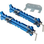 Rockler Mini Deluxe Panel Clamps (2-Pack) - Powerful Four-Way Pressure Cabinet Clamps - Sawtooth Pattern Mini Clamp Set w/Clamp Rails, Storage Rack & More - Great for Small Panel, Cutting Boards