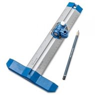 Rockler 9” Quick Draw Marking Gauge -Single-Handed Measuring and Marking Tools w/Spring-Loaded Scale, Dovetail Keyway - Aluminum Ruler to Mark Mortises & Grooves - Multi-Purpose Slide Ruler