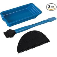 Rockler Silicone Glue Applicator Kit (3 Piece) - Glue Applicator Set Includes Glue Brush, Glue Tray, & Glue Spreader - Rinse Woodworking Glue Applicator Kit w/Water - Not Safe for Food Use