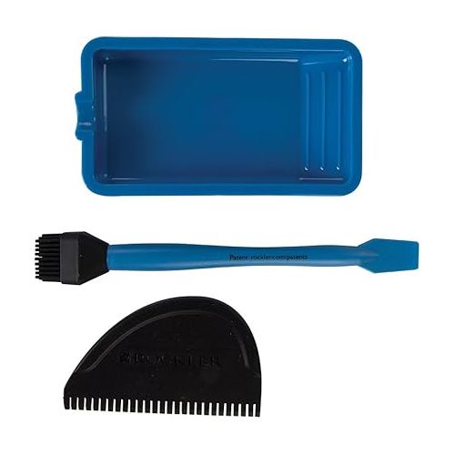  Rockler Silicone Glue Applicator Kit (3 Piece) - Glue Applicator Set Includes Glue Brush, Glue Tray, & Glue Spreader - Rinse Woodworking Glue Applicator Kit w/Water - Not Safe for Food Use