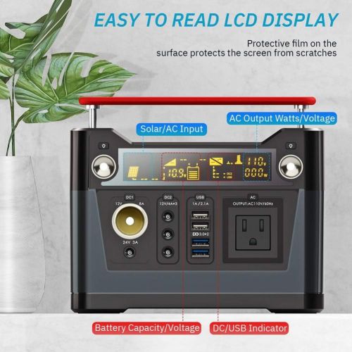  [아마존핫딜][아마존 핫딜] ROCKPALS 300W Portable Generator Lithium Portable Power Station, 280Wh CPAP Backup Battery Pack UPS Power Supply 110V AC Outlet, QC3.0 USB, 12V/24V DC, LED Flashlight for Camping,