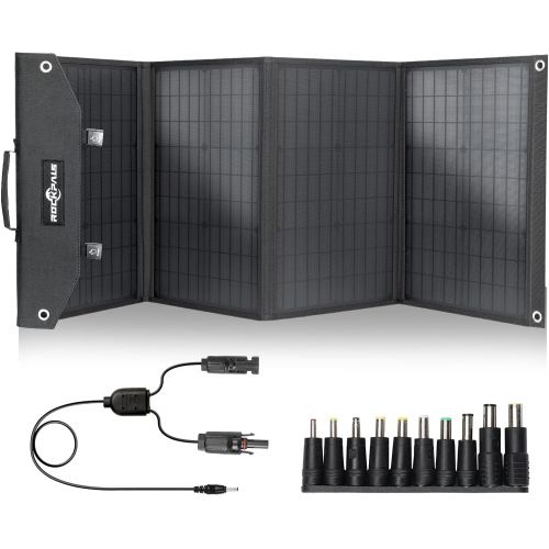  [무료배송] 휴대용 접이식 태양열 전기 충전패널 Rockpals SP003 100W Foldable Solar Panel Charger for Suaoki Portable Generator / 8mm Goal Zero Yeti Power Station/Jackery Explorer 240, Webetop Battery Pack/USB Devices, with 3 USB Ports