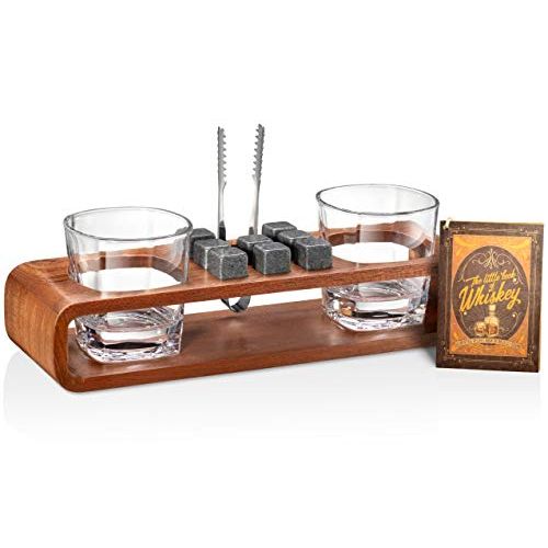  [아마존베스트]ROCKSLY Whiskey Stones Gift Set with Stand | 13-Piece Handcrafted Whiskey Glass Set Granit Whiskey Rocks for Perfect Drink | Whiskey Gift Set & Whiskey Kit | Best Whisky Stones Glass Set f