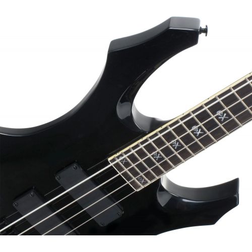  [아마존베스트]Rocktile Pro BattleBone BB104-B Electric Bass Guitar Black