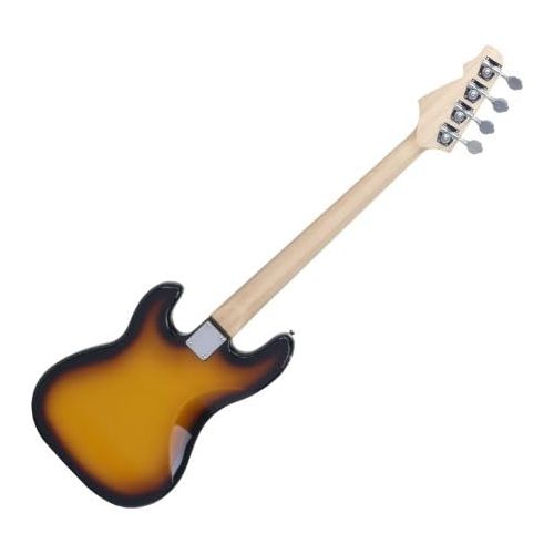  [아마존베스트]Rocktile Punsher Preci Style Electric Bass (bass guitar, split pickups, 22 frets, fingerboard in Rosewood optics) sunburst