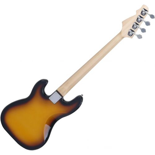  [아마존베스트]Rocktile Punsher Preci Style Electric Bass (bass guitar, split pickups, 22 frets, fingerboard in Rosewood optics) sunburst