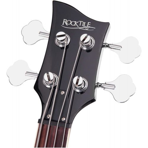  [아마존베스트]Rocktile Pro RB-400B Blackbird Electric Bass Longscale, Humbucker, Single Coil, Glued Neck, Black