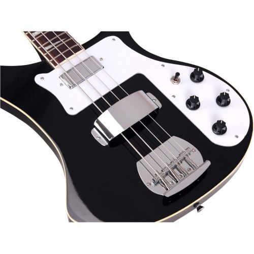  [아마존베스트]Rocktile Pro RB-400B Blackbird Electric Bass Longscale, Humbucker, Single Coil, Glued Neck, Black