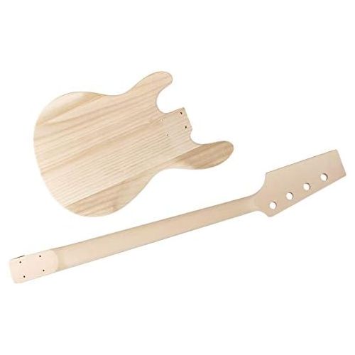  [아마존베스트]Rocktile DIY MM Construction Kit Electric Bass - Do-It-Yourself Kit MM-Style - Body: Paulownia - Neck: Screwed Maple - Fingerboard: Blackwood