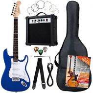 [아마존베스트]Rocktile ST-Pack Complete Set Electric Guitar Blue (Amplifier, Tuner, Tremolo, Bag, Cable, Strap, Plecs, Replacement Strings and School with CD/DVD)