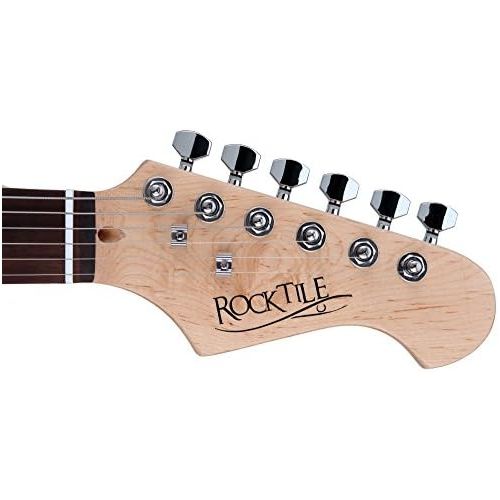  [아마존베스트]Rocktile ST-Pack Complete Set Electric Guitar Blue (Amplifier, Tuner, Tremolo, Bag, Cable, Strap, Plecs, Replacement Strings and School with CD/DVD)