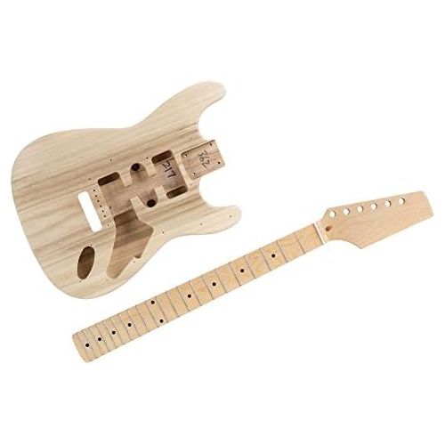  [아마존베스트]Rocktile DIY PST electric guitar kit, Do-it-yourself kit, PST style, body: Paulownia, neck: maple screwed, fingerboard: maple
