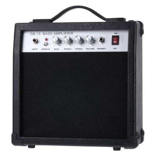  [아마존베스트]Rocktile Groovers Pack PB E-Bass Set III Black + Clip Tuner + Guitar Stand