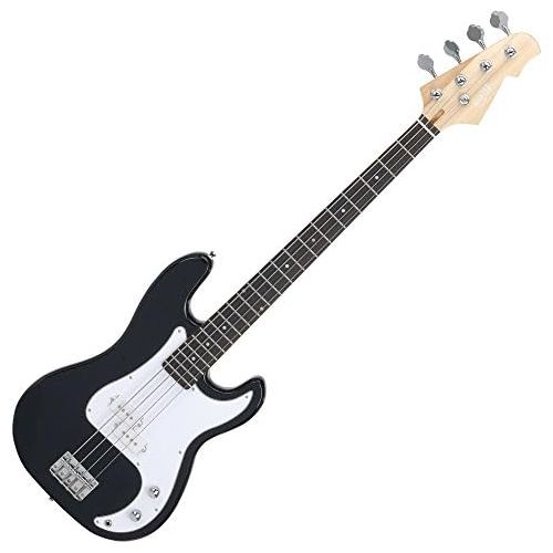  [아마존베스트]Rocktile Puncher Electric Bass Guitar Set Preci-Style Electric Bass Chrome Hardware 22 Frets with Bass Amplifier Black