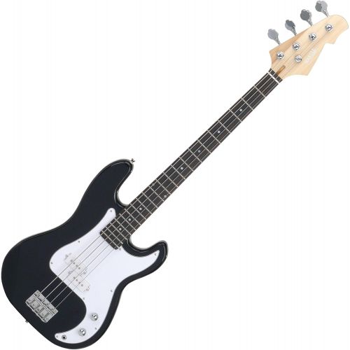  [아마존베스트]Rocktile Puncher Electric Bass Guitar Set Preci-Style Electric Bass Chrome Hardware 22 Frets with Bass Amplifier Black