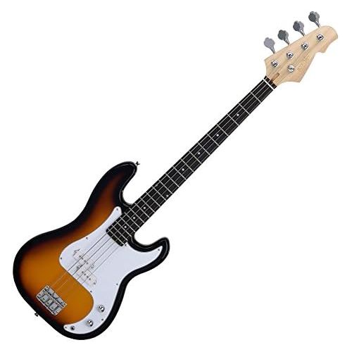  [아마존베스트]Rocktile Puncher Electric Bass Sunburst Set (Preci-Style Electric Bass Chrome, 22 Frets, with Bass Amplifier) Sunburst