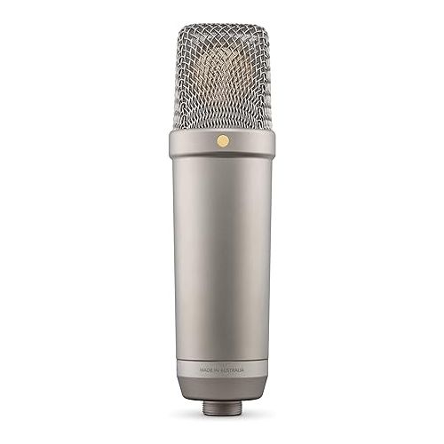 로데 Rode NT1 5th Generation Condenser Microphone with SM6 Shockmount and Pop Filter,Silver