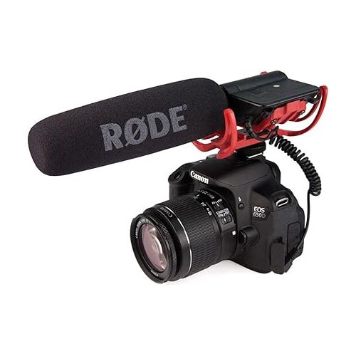 로데 Rode VideoMic Camera-Mount Shotgun Microphone with Rycote Lyre Shock Mounting, Black