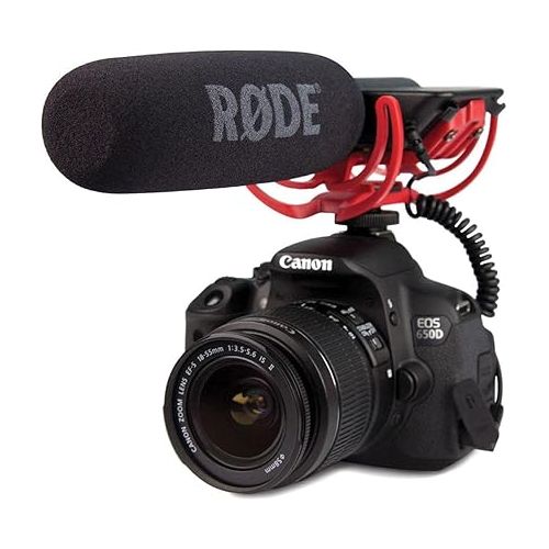 로데 Rode VideoMic Camera-Mount Shotgun Microphone with Rycote Lyre Shock Mounting, Black