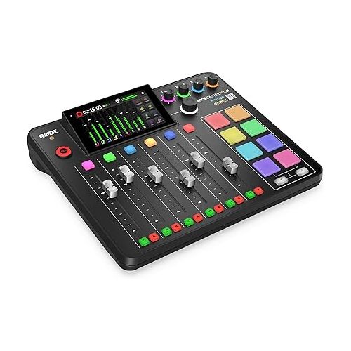 로데 RØDE RØDECaster Pro II All-in-One Production Solution for Podcasting, Streaming, Music Production and Content Creation,Black