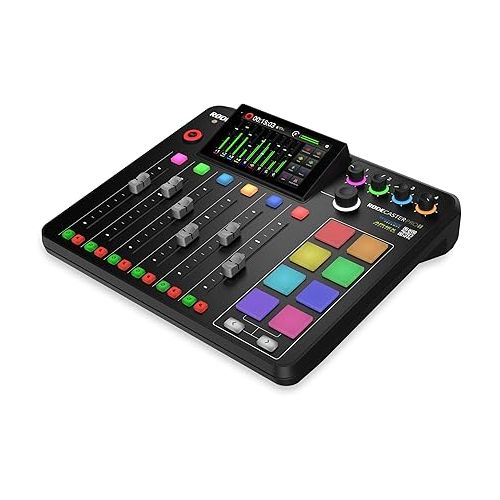 로데 RØDE RØDECaster Pro II All-in-One Production Solution for Podcasting, Streaming, Music Production and Content Creation,Black