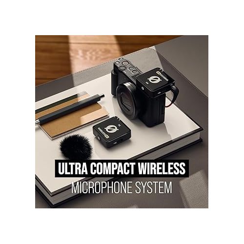 로데 RØDE Wireless ME Ultra-compact Wireless Microphone System with Built-in Microphones, GainAssist Technology and 100m Range for Filmmaking, Interviews and Content Creation, Wireless ME