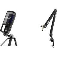 Rode NT-USB+ USB Condenser Microphone & PSA1+ Desk-Mounted Broadcast Microphone Boom Arm