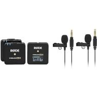 Rode GO II Dual Channel Wireless Microphone System, Series IV 2.4GHz Digital Transmission, 128-bit Encryption, 3.5mm TRS Analog Output, USB-C and iOS Compatible
