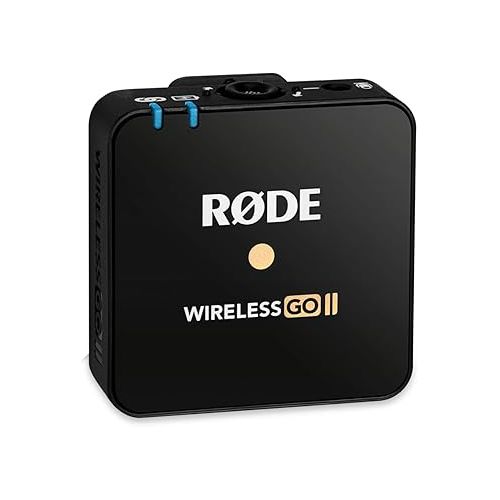 로데 RØDE Wireless GO II TX Ultra-compact Wireless Transmitter with Built-in Microphone, On-board Recording and up to 200m Range for Filmmaking, Interviews and Content Creation (Transmitter Only)