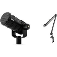 RØDE PodMic USB Versatile Dynamic Broadcast Microphone With XLR and USB Connectivity for Podcasting, Streaming, Gaming, Music-Making and Content Creation & PSA1 Swivel Mount Studio Microphone Boom Arm