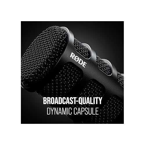 로데 RØDE PodMic USB Versatile Dynamic Broadcast Microphone With XLR and USB Connectivity for Podcasting, Streaming, Gaming, Music-Making and Content Creation & PSA1 Swivel Mount Studio Microphone Boom Arm