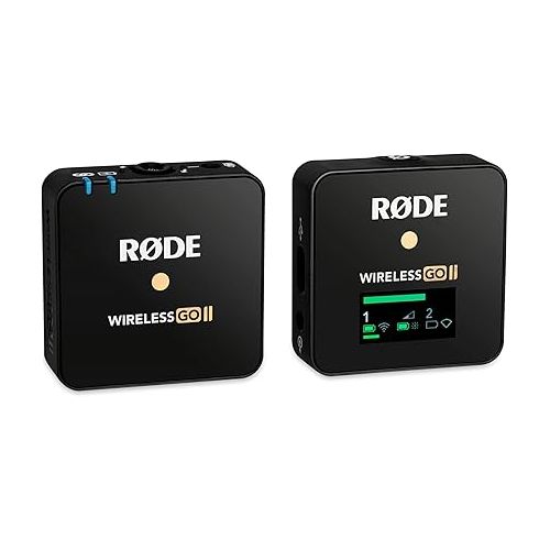 로데 Rode Wireless GO II Single Channel Wireless Microphone System, Black & RØDE Lavalier II Premium Ultra-Low-Profile Lavalier/Lapel Microphone for Broadcast, Filmmaking