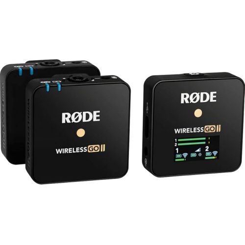 로데 Rode Wireless GO II 2-Person Compact Digital Wireless Microphone System/Recorder Bundle with ZG-R30 Charging Case Wireless GO/Wireless GO II Microphone System