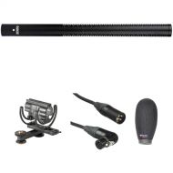 RODE NTG3B Moisture-Resistant Shotgun Microphone Kit with Shoe Shockmount, Windshield, and XLR Cable (Black)