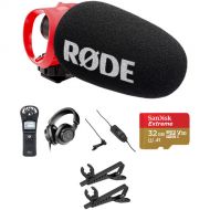RODE VideoMicro II Ultracompact Camera-Mount Shotgun Microphone Wired Audio Beginner Kit