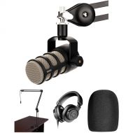 RODE PodMic Microphone with Broadcast Arm and Headphone Kit