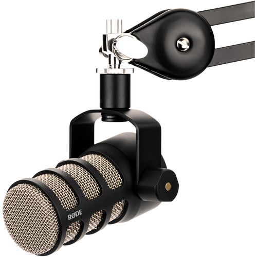 로데 RODE PodMic Dynamic Podcasting Microphone Kit with Cabled Broadcast Arm and Windscreen