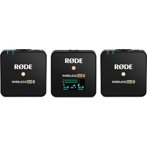 로데 RODE Wireless GO II 2-Person Compact Digital Wireless Microphone System/Recorder (2.4 GHz, Black)