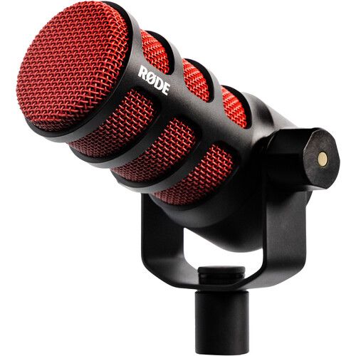 로데 RODE PodMic 2-Person Podcasting Microphone Kit with Desktop Arms and Cables (Red, Special 50th Anniversary Edition)