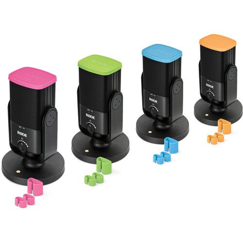 로데 RODE COLORS Color-Coded Caps and Cable Clips for NT-USB Mini Microphones (Set of 4)