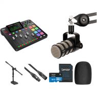 RODE RODECaster Pro II Podcasting Kit with PodMic, and Desktop Stand
