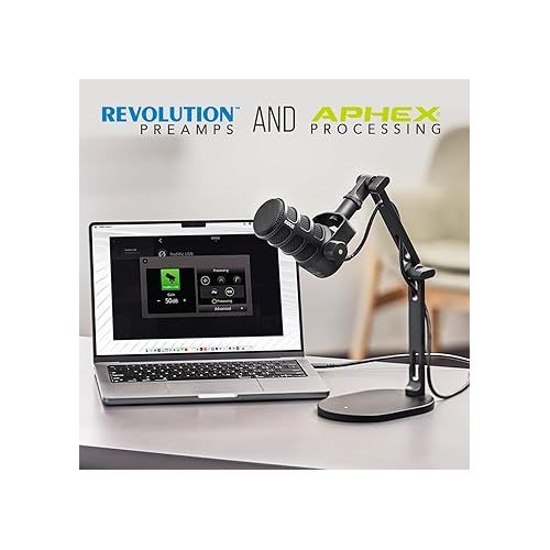 로데 RØDE PodMic USB Versatile Dynamic Broadcast Microphone With XLR and USB Connectivity for Podcasting, Streaming, Gaming, Music-Making and Content Creation