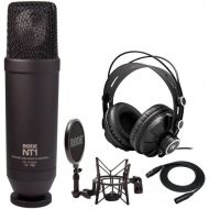 Rode NT1-KIT Cardioid Condenser Bundle with Knox Gear Closed-Back Studio Monitor Headphones and 25-Foot XLR Cable (3 Items)
