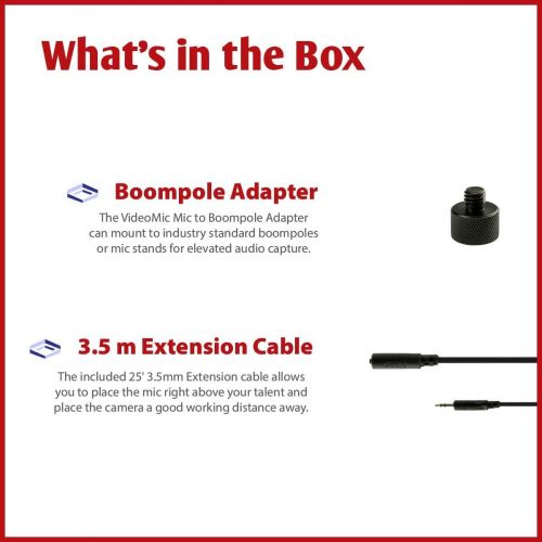 로데 RODE VideoMic Studio Boom Kit - VM, Boom Stand, Adapter, 25 Cable