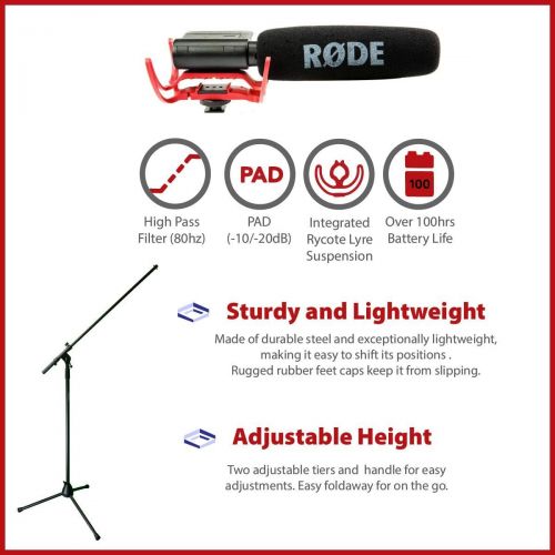 로데 RODE VideoMic Studio Boom Kit - VM, Boom Stand, Adapter, 25 Cable