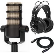 [아마존베스트]Rode PodMic Dynamic Podcasting Microphone Bundle with Knox Studio Headphones and Kirlin 25-Foot Cable (3 Items)