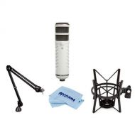Rode Microphones Podcaster, Broadcast Quality Cardioid Dynamic USB Microphone for Computers - Bundle With Rode PSM1 Shock Mount, Rode PSA-1 Professional Studio Boom Arm, Microfi be