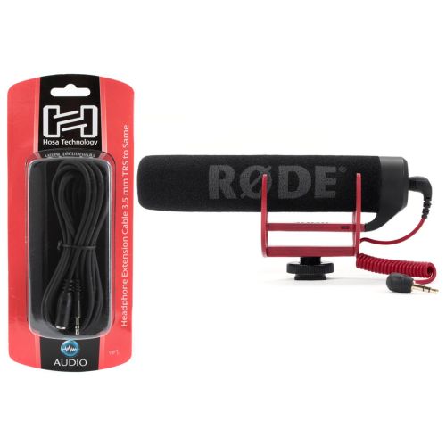 로데 Rode Video Mic Go Lightweight On-Camera Microphone w Stereo Extension Cable
